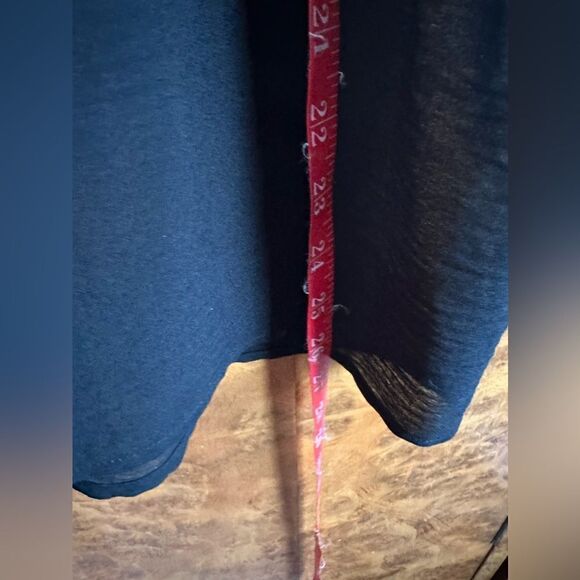 Black sheer top with silver adorned accents - Picture 2 of 6